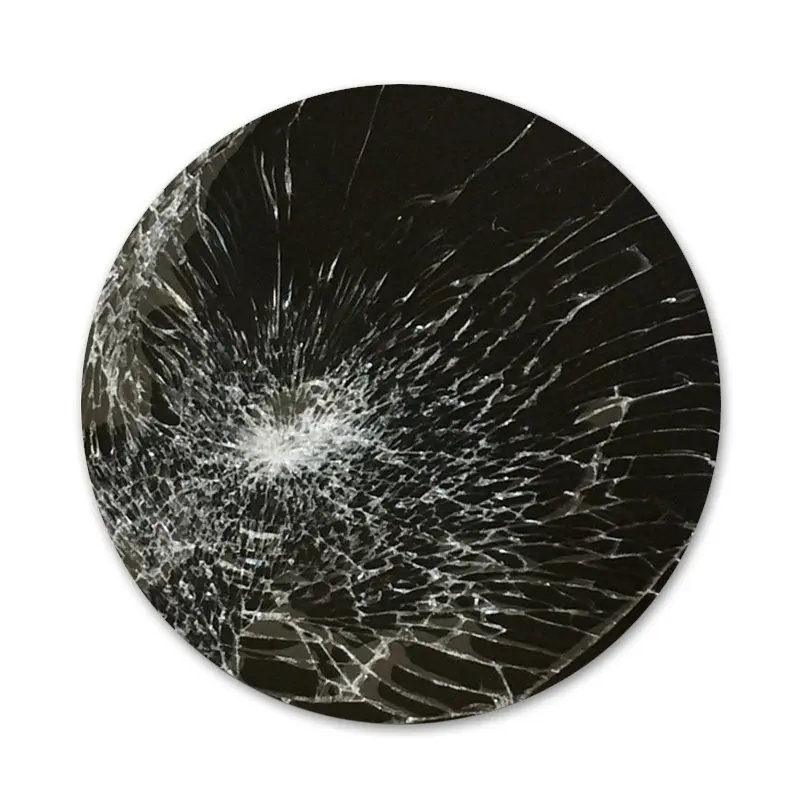 Значок со значками из сломанного стекла металлические значки для телефона