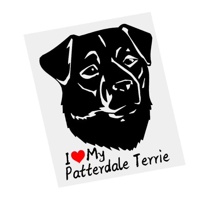 

S61230 # Patterdale Terrier Dog Black Transparent Car Sticker Vinyl Decal Waterproof Decors for Motorcycle Bumper Laptop