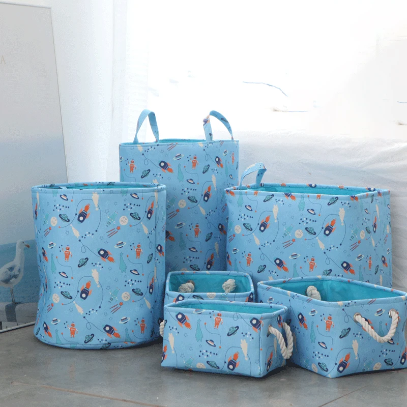 

Waterproof Laundry Hamper Dirty Cloth Basket Printing Washing Bag Storage Organizer Save Space Bathroom Kids Toy Storage Bin