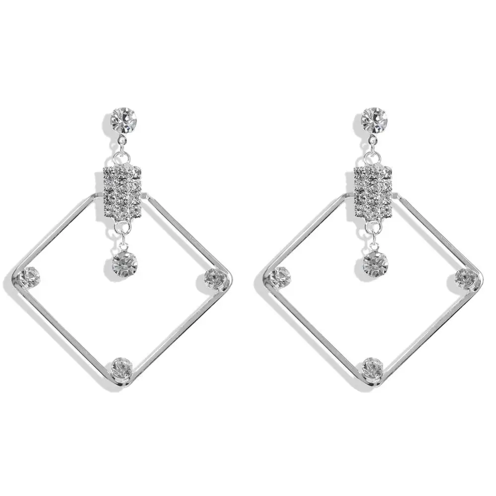 Яркие кристаллические квадратные висячие серьги Miwens для женщин роскошные