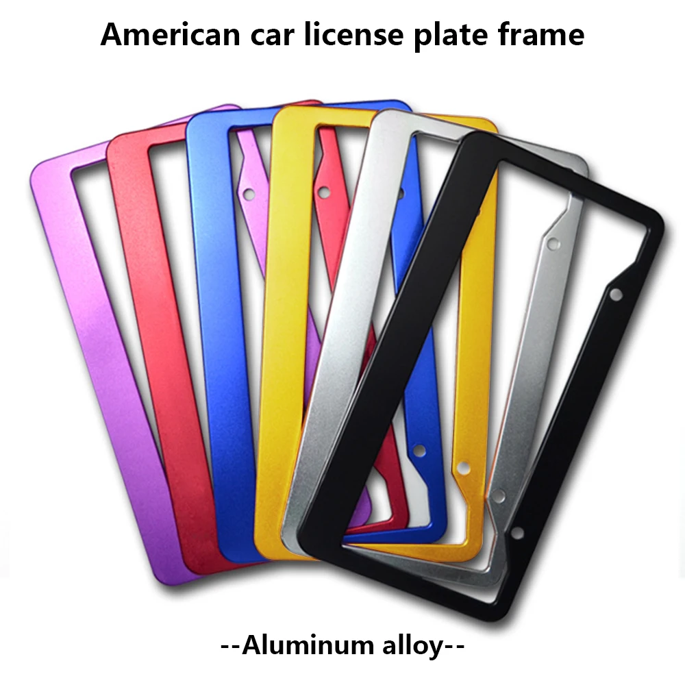 

Car Styling License Plate Aluminum Alloy Anti-Theft American Frame License Plate Holder USA Accessory