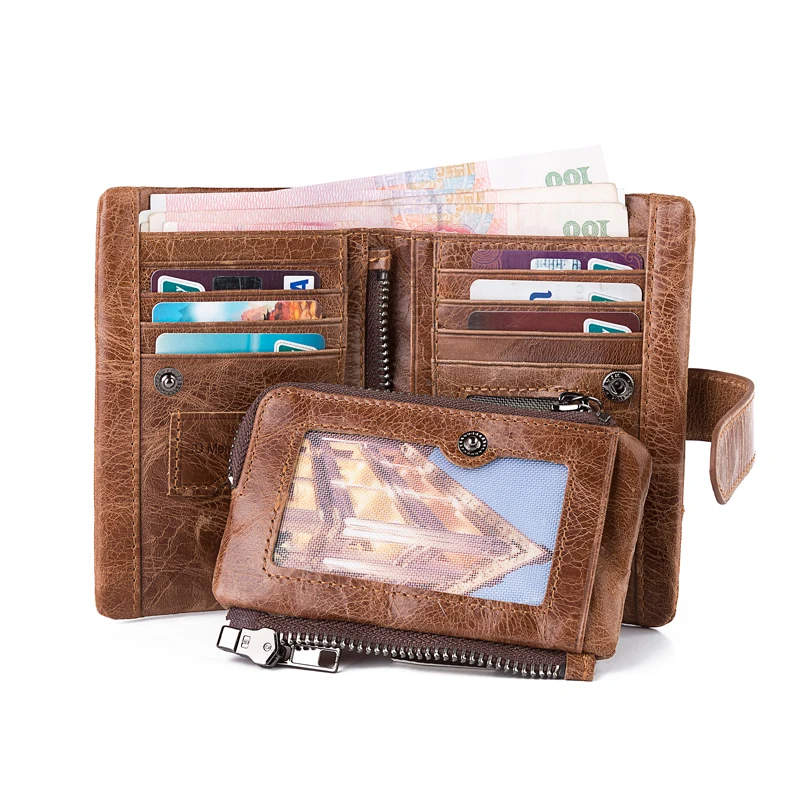 Мужской кошелек SYNARA из натуральной кожи в французском стиле ретро-дизайне | Багаж