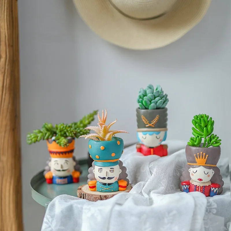 Грецкий орех в сказочном стиле Смолы Цветочный Горшок Кашпо для суккулентных