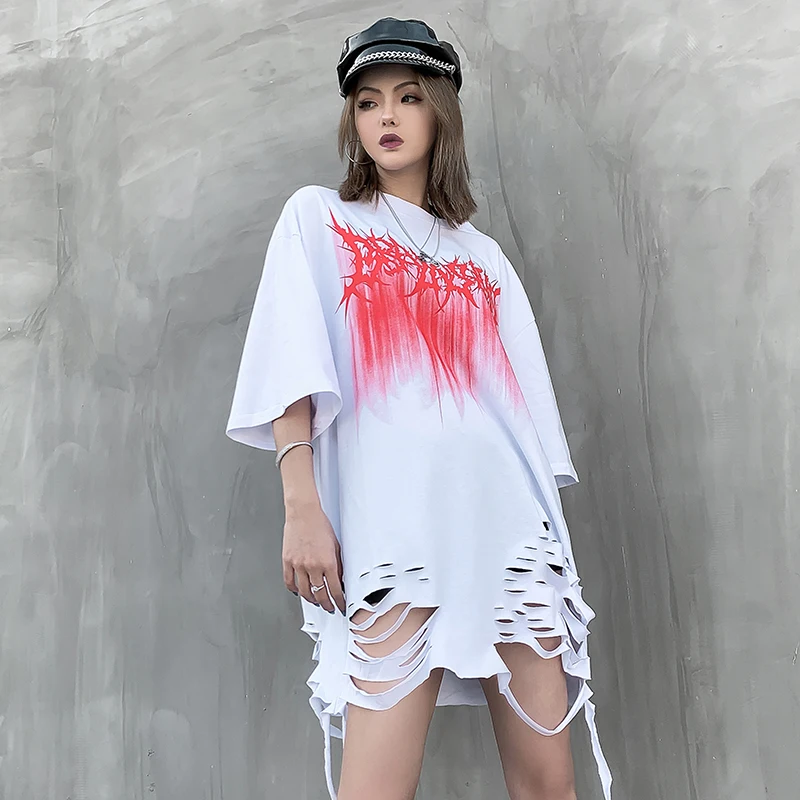 Футболки с ужасным принтом для скейтборда повседневные Модные уличные футболки