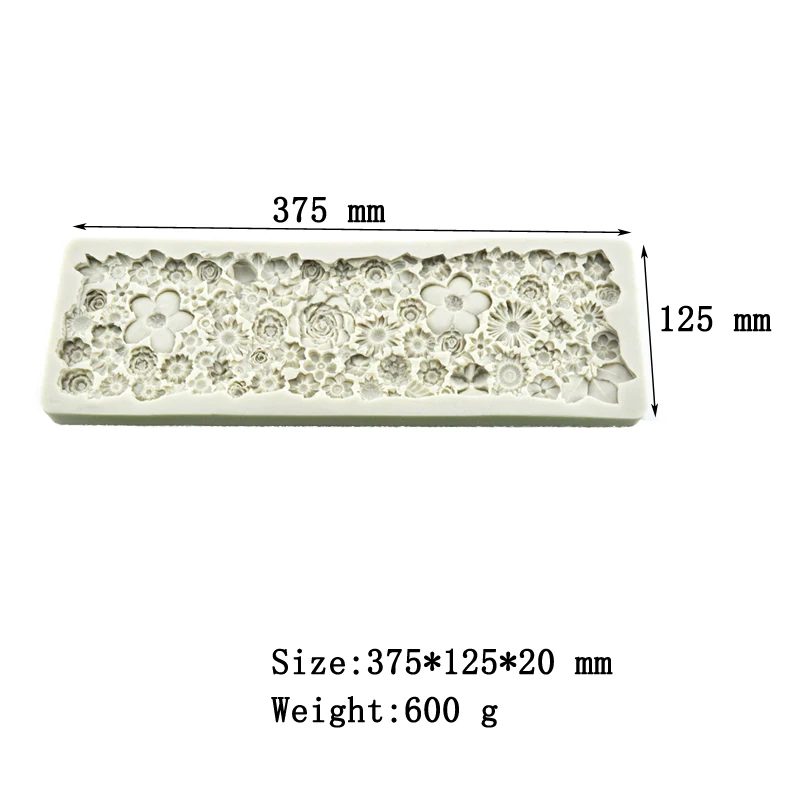 Силиконовая форма для украшения шоколадной пасты с цветами |