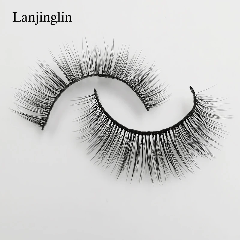 LANJINGLIN, 4/5 пар, норковые ресницы, натуральные, длинные, 3d, норковые накладные ресницы для наращивания, пушистые, без грубости, макияж, накладные ресницы