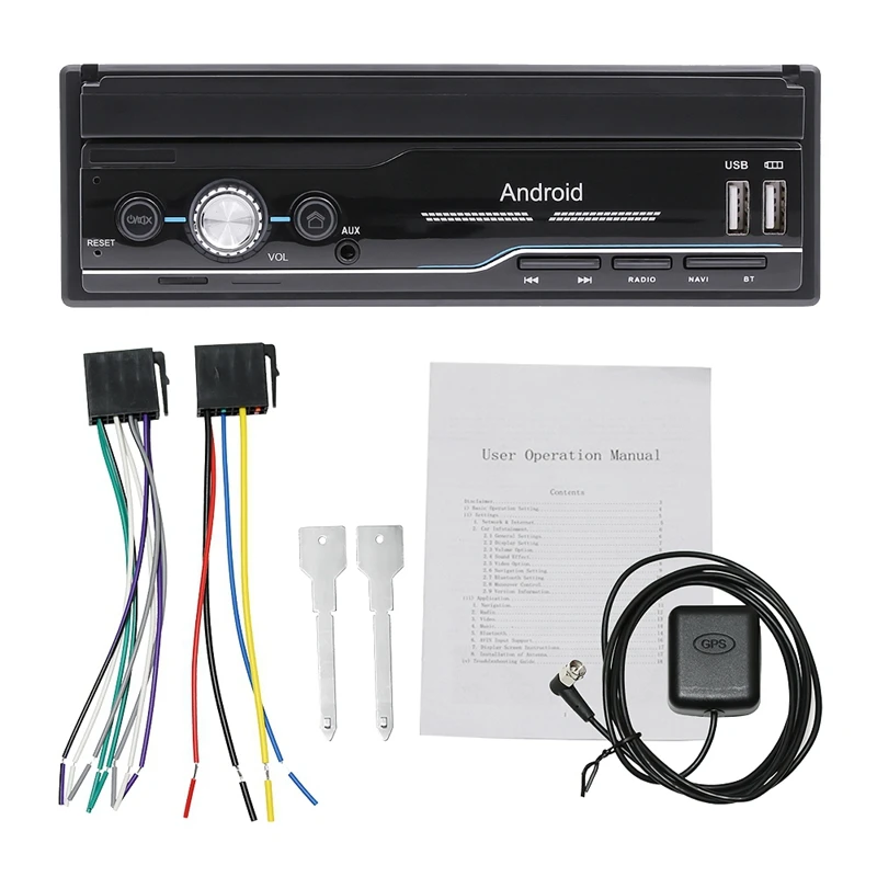 7 дюймовый Выдвижной Автомобильный MP5 плеер с сенсорным экраном Android GPS Navig WIFI Bluetooth