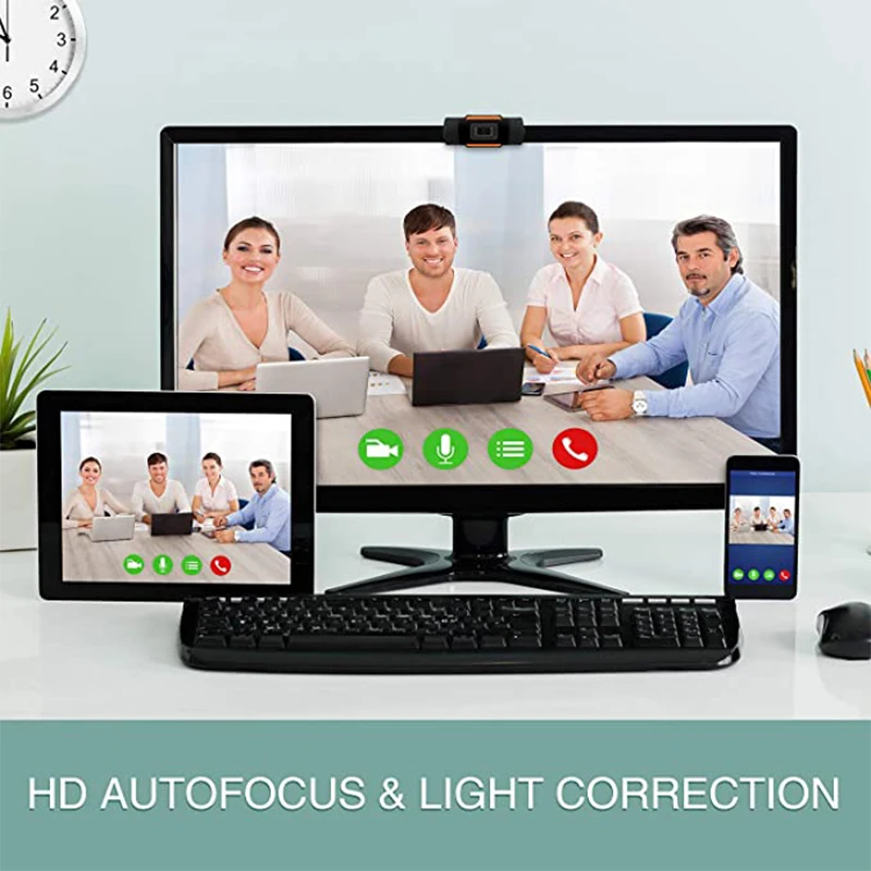 COFORCARE USB веб-камера HD 1080P PC Камера с двойной микрофон автофокусом для Skype Android ТВ