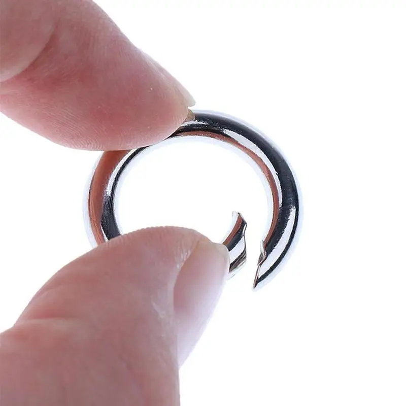 6Pcs Round Carabiner Spring Snap Keychain Hook Clip Carabiner Climbing Buckle Outdoor Hooks Snap Spring Backpack Keychain X4B4