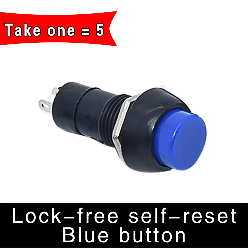 

2 контакта, 12 мм, без блокировки, самоблокировка, Кнопка ВКЛ./ВЫКЛ., мгновенный переключатель, 3 А, 150 в, черный, синий, красный, зеленый, желтый, 1 упаковка = 5 шт.