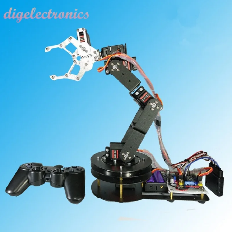 6 градусов свободы механический робот-рычаг алюминиевый радиоуправляемый с
