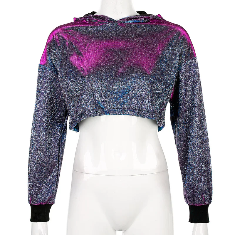 

Spring new style personalized fashion loose short hooded sweatshirt