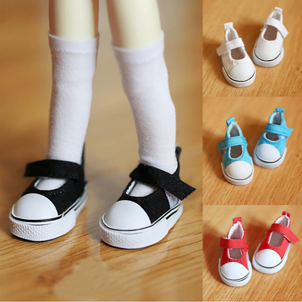 

5cm Canvas Shoes For Dolls Cool Fashion Mini Shoes Doll Shoes for DIY handmade doll Baby Doll Sneakers Accessories