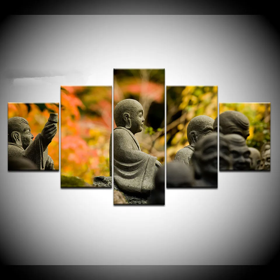 Плакат на холсте с изображением статуи Будды искусство дзен гостиная настенные
