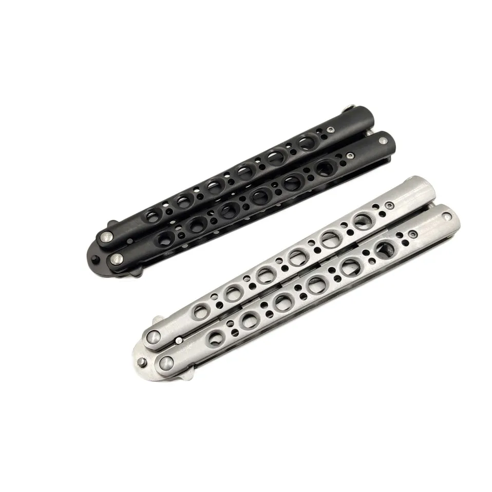 Складной нож-бабочка Swayboo 440C из нержавеющей стали тренировочный черного цвета