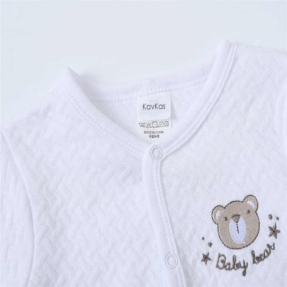 Honeyzone New Born Baby Footies 0-12 Months Long Sleeve Bear Animal Infant Jumpsuits One-Pieces Boy Girl Clothes Playsuits | Детская