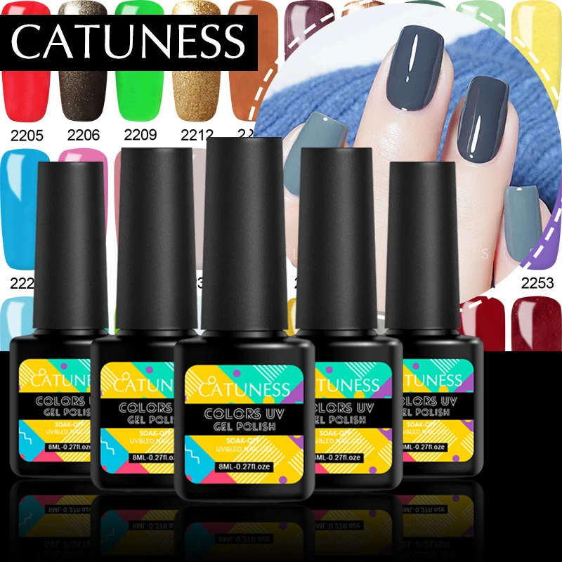 Гель лак для ногтей CATUNESS с УФ дизайном полировки долговечный арте Clavo Ge любого