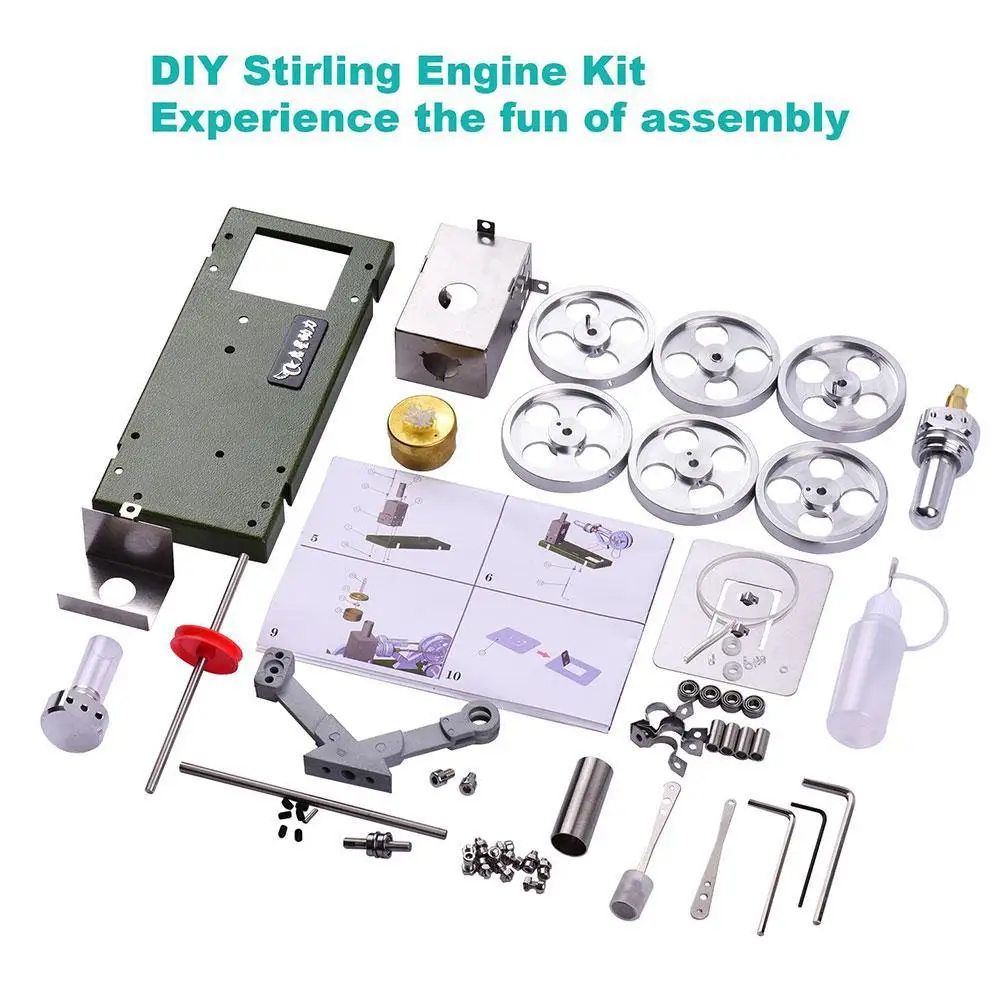 

Assembled Car Boutique High Temperature Stirling Engine Metal Support All Power Cylinder Engine Stirling Dropshipping F5S8