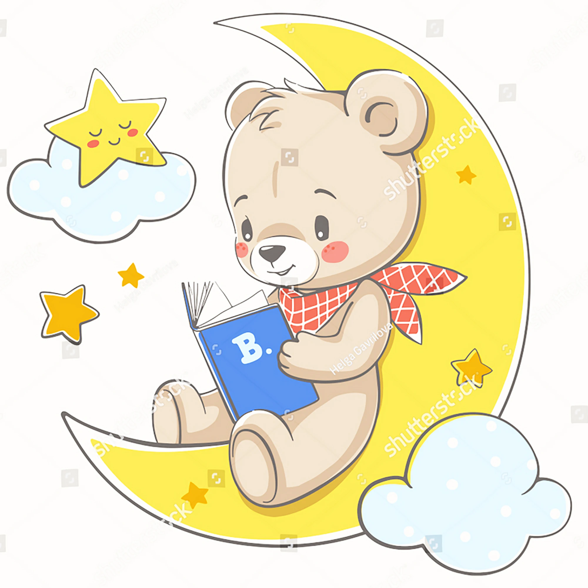 Кукольные штампы Moon Animal звезда чтение медведь металлические для резки