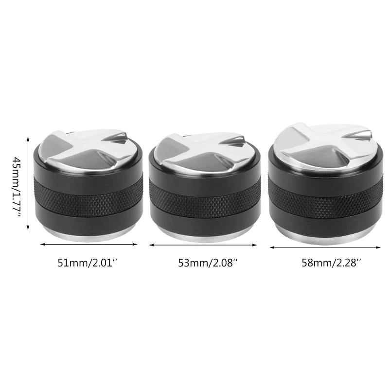 

Coffee Distributor Leveler Tamper Espresso Tamper Adjustable Depth Both Sides Coffee Powder Press Tool