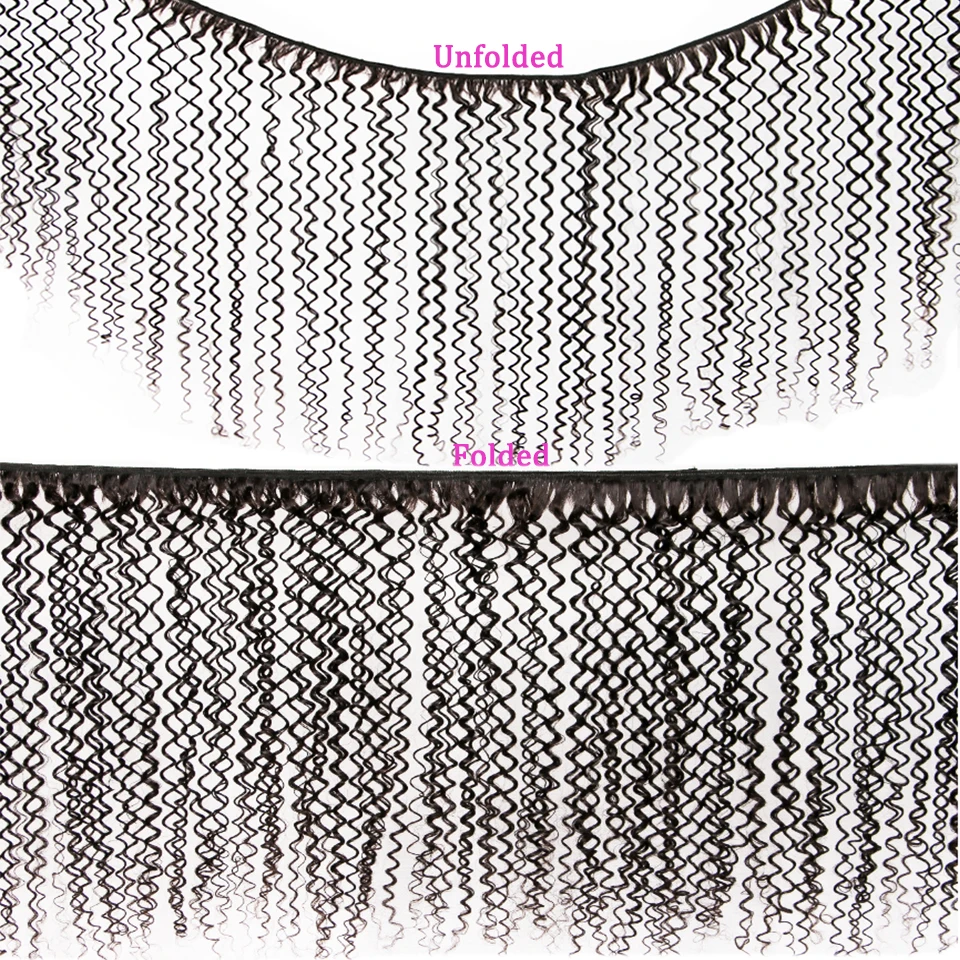 Kinky Curly Bundles With 13x4 Frontal Remy Human Hair 3Bundles With Closure H Brazilian Hair Weave Bundle Extension With Closure