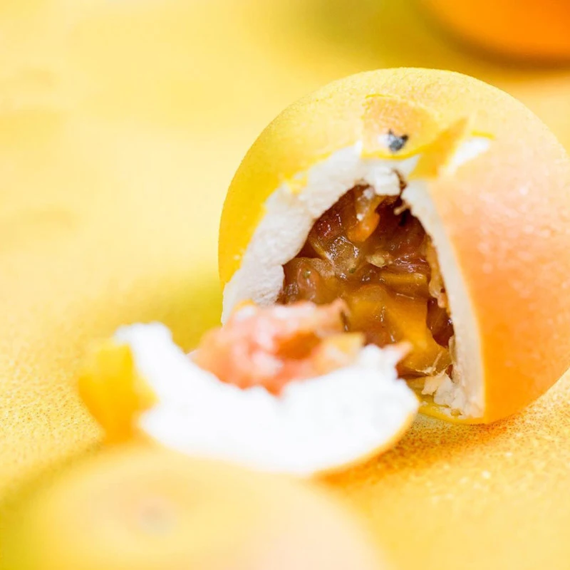 Оранжевая силиконовая форма для выпечки шоколадных конфет пудинга мороженого