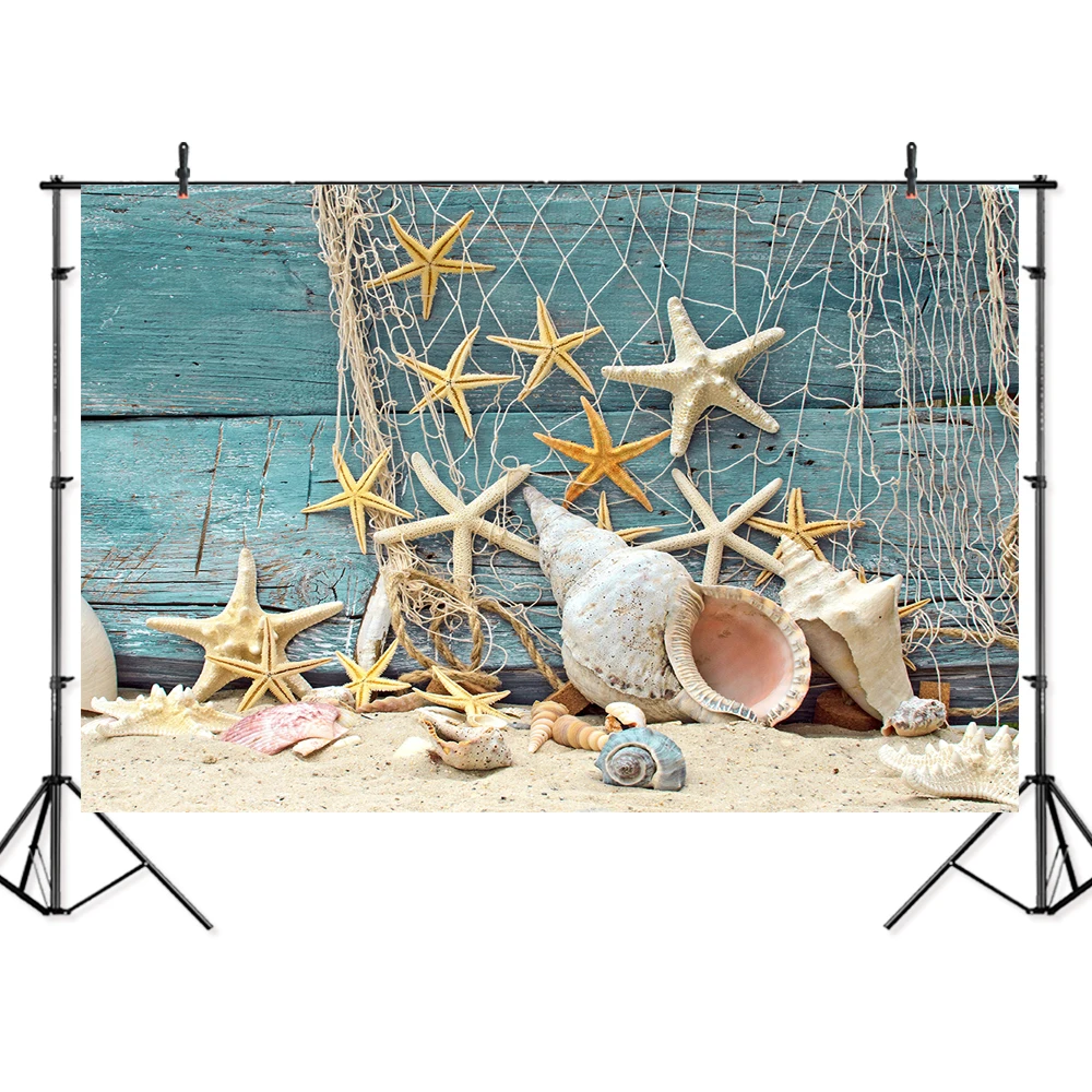 

Тонкий Виниловый фон с изображением одежда для маленьких мальчиков, с морскими ракушками и корабль вечерние баннер фоны Печатный фон для пр...