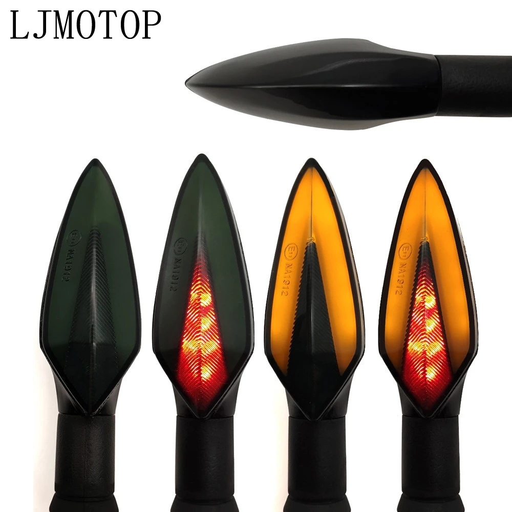 Universal Motorcycle LED Turn Signals Light Indicator signal tail light For Yamaha YZF R3 R25 R6 600R FZR 600 |
