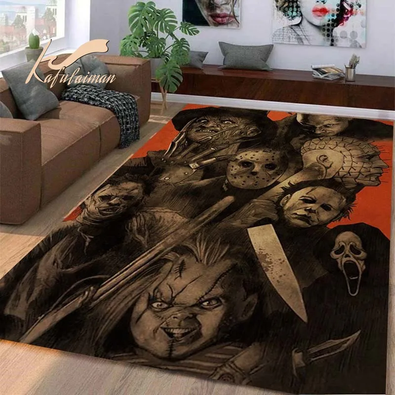 

Ковер клоуна, напольный коврик для гостиной, спальни, 3D, ведьма, планшетов, Декор, ужасный ковер, мягкий фланелевый Домашний напольный коврик