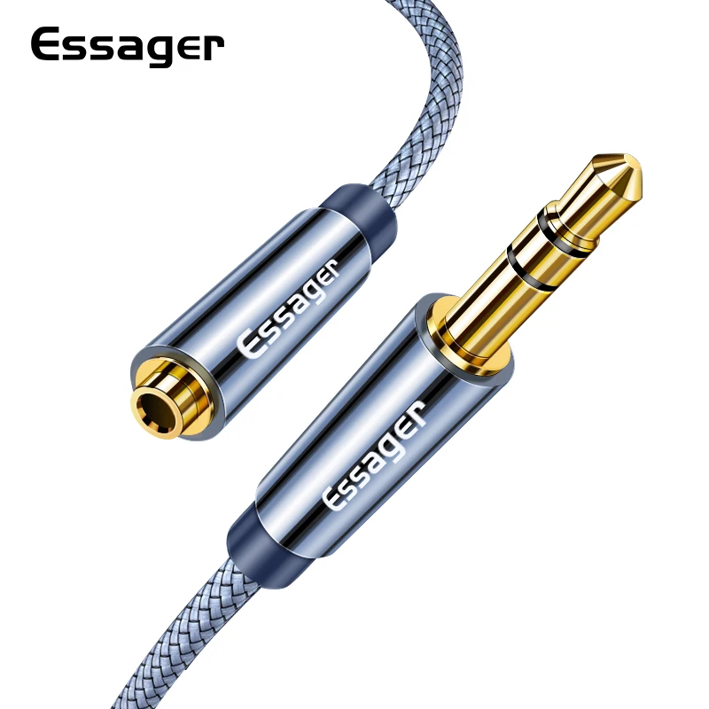 

Essager Headphone Extension Cable Jack 3.5mm Audio Aux Cable 3.5 mm Female Splitter Speaker Extender Cord For Earphone Adapter