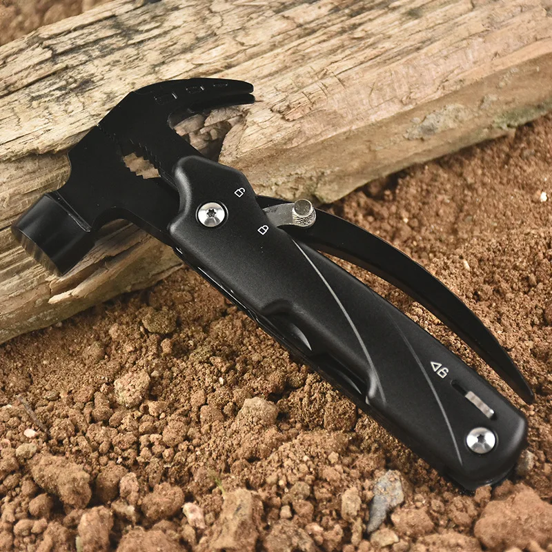 

New EDC Outdoor Survival Axe Camping Mountaineering Portable Folding Multi-Function Pliers Combination Hammer Tool
