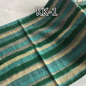KK-1 Тонкая летняя рубашка, материал: Цветочный лен, хлопок, креп, ткань 100*145 см - Цвет: KK-1