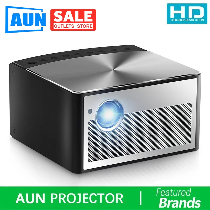 Умный проектор AUN H1 Встроенный Android Wi Fi Bluetooth. Поддержка флэш памяти USB разрешения