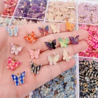 wholesale 26 colors sweet and cute multicolor acrylic butterfly animal charm for earrings jewelry making supplies party gift