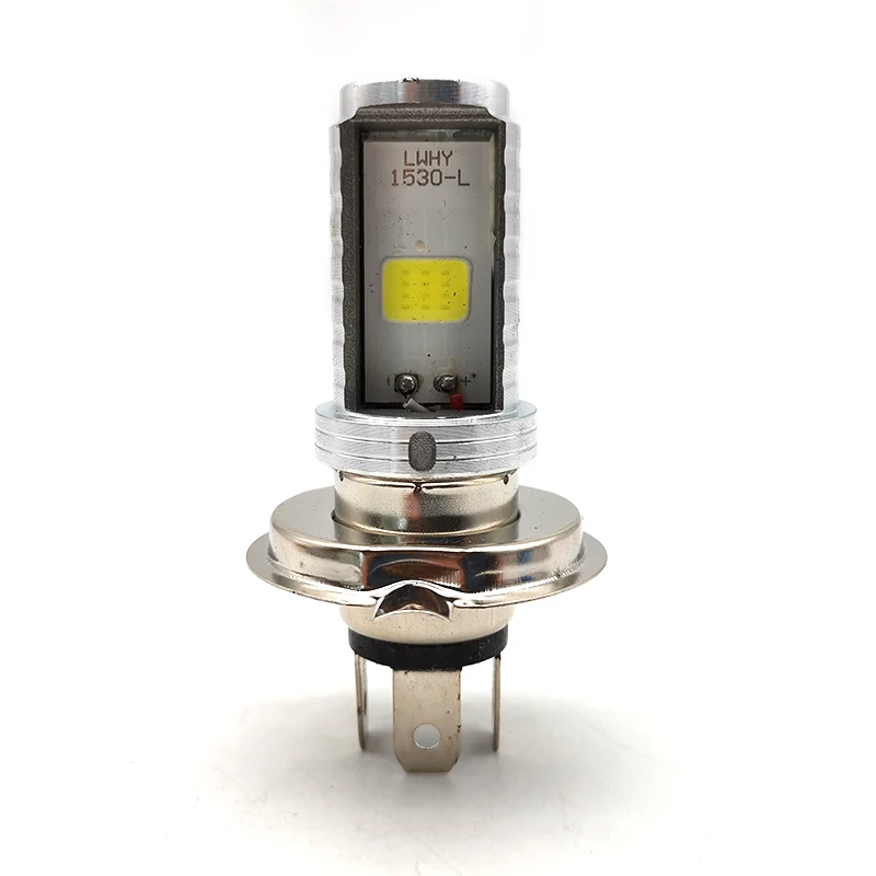 

12V H4 Motorcycle Headlight 6500K White COB 8 LED Hi/Lo Beam Front Light Bulb