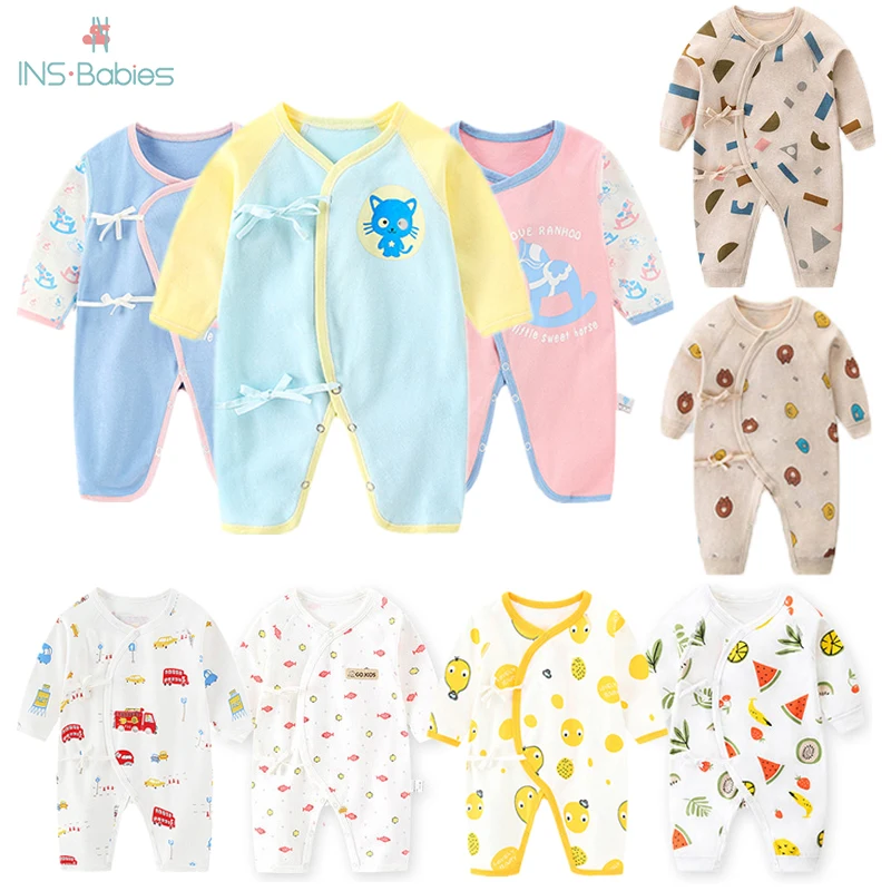 Весна-Осень 2020 Одежда для малышей Хлопковый комбинезон с длинными рукавами