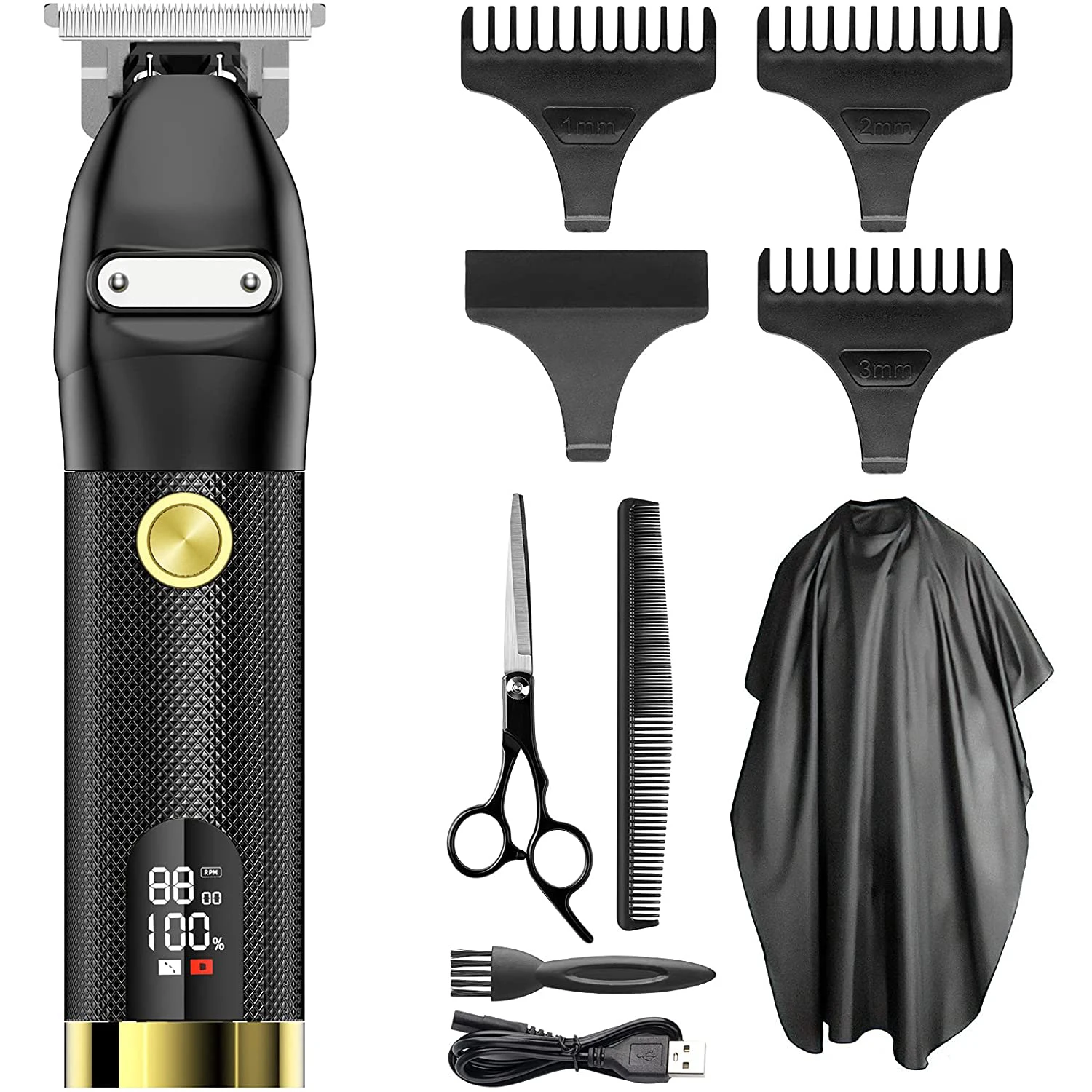 

Машинка для стрижки волос мужская с ЖК-дисплеем