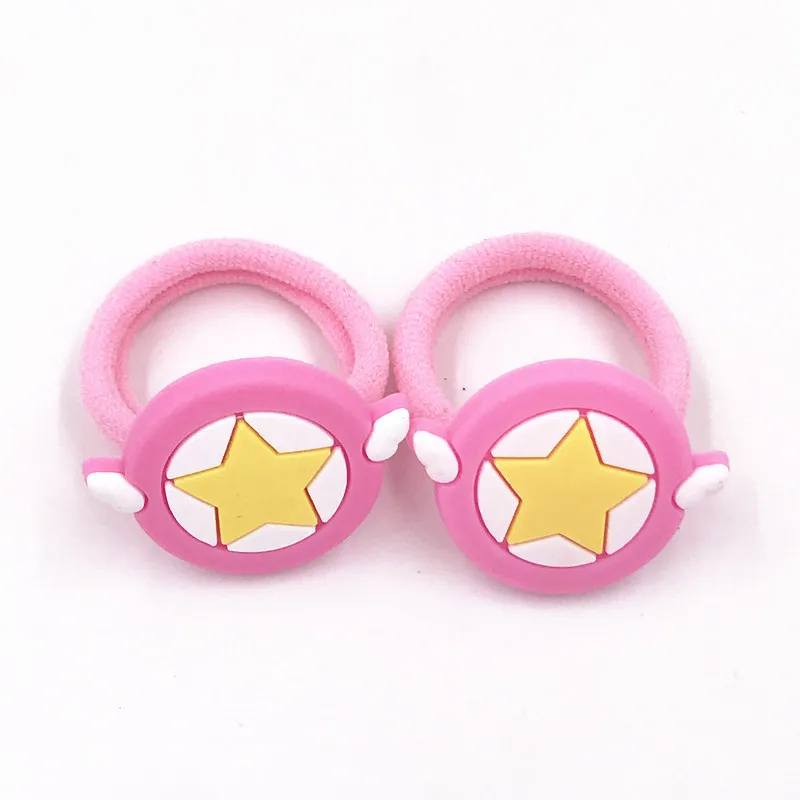 2 шт красочные головной убор ПВХ резинки для волос с Еда Торт Мороженое Сейлор Мун