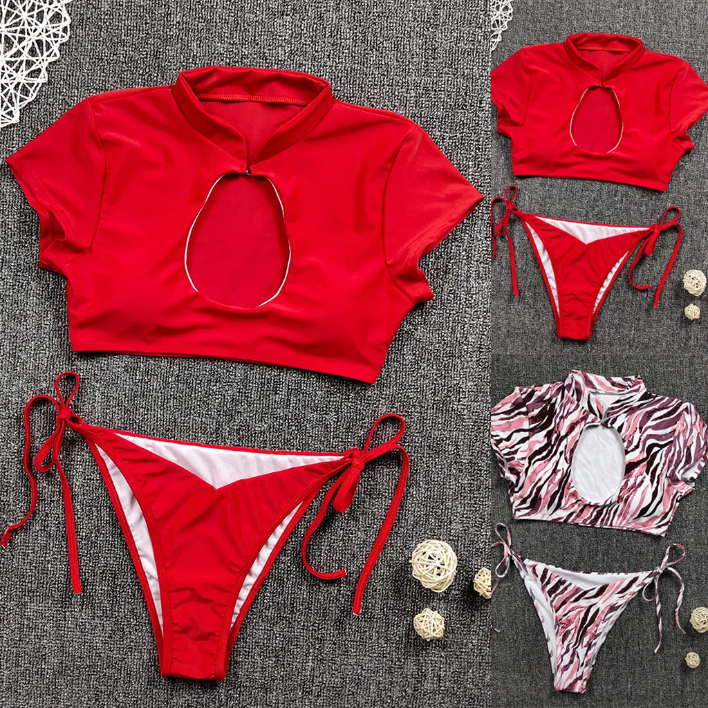 Женское бикини с высокой талией комплект из двух предметов чашками пуш ап