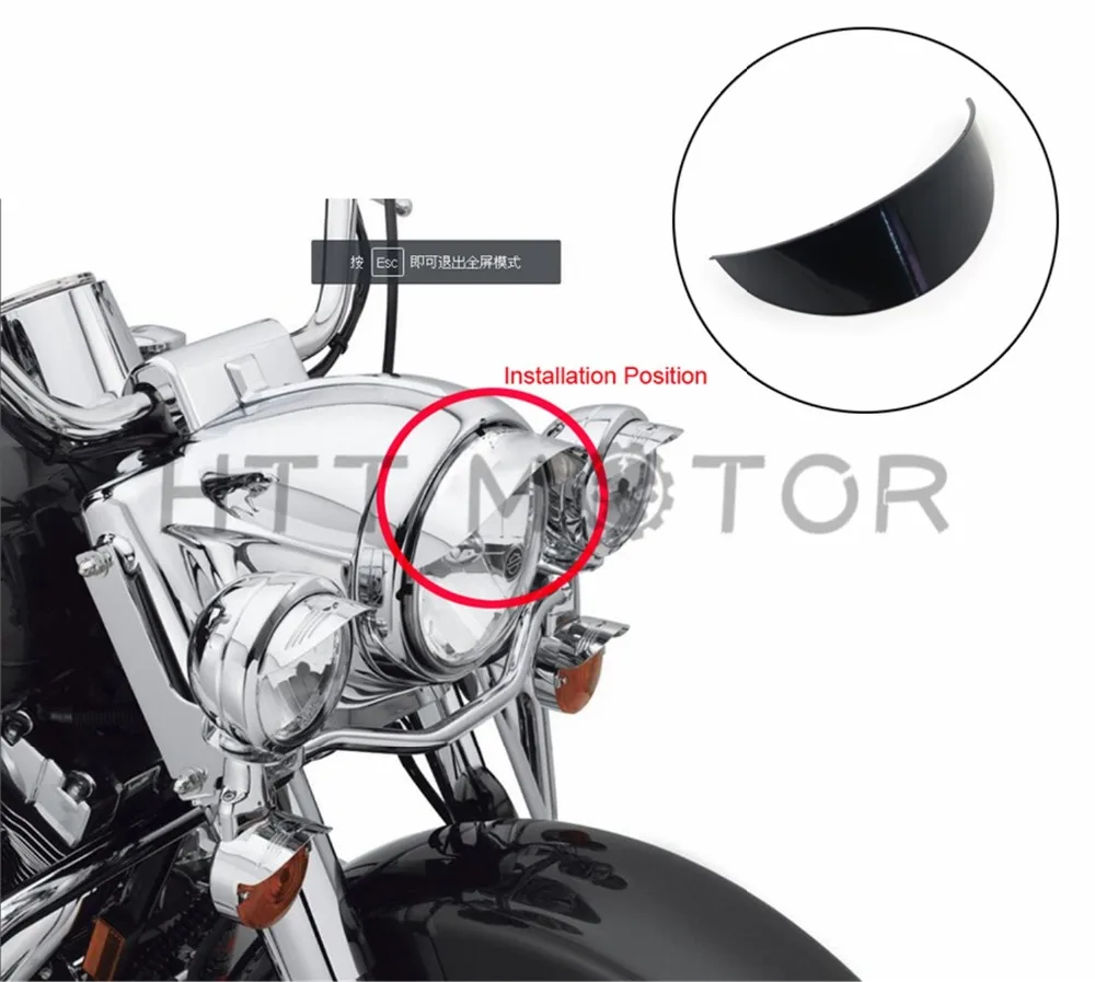 Aftermarket Бесплатная доставка аксессуары для мотоциклов 7 ''козырек фар Yamaha Road Royal