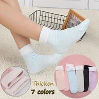 winter thermal cotton velvet thicken snow socks velvet floor socks sleeping hosiery