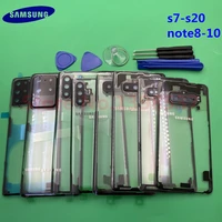gorilla transparent back battery cover rear door housing panel samsung galaxy s20 s10 s9 s8 s7 note 10plus ultra with camera