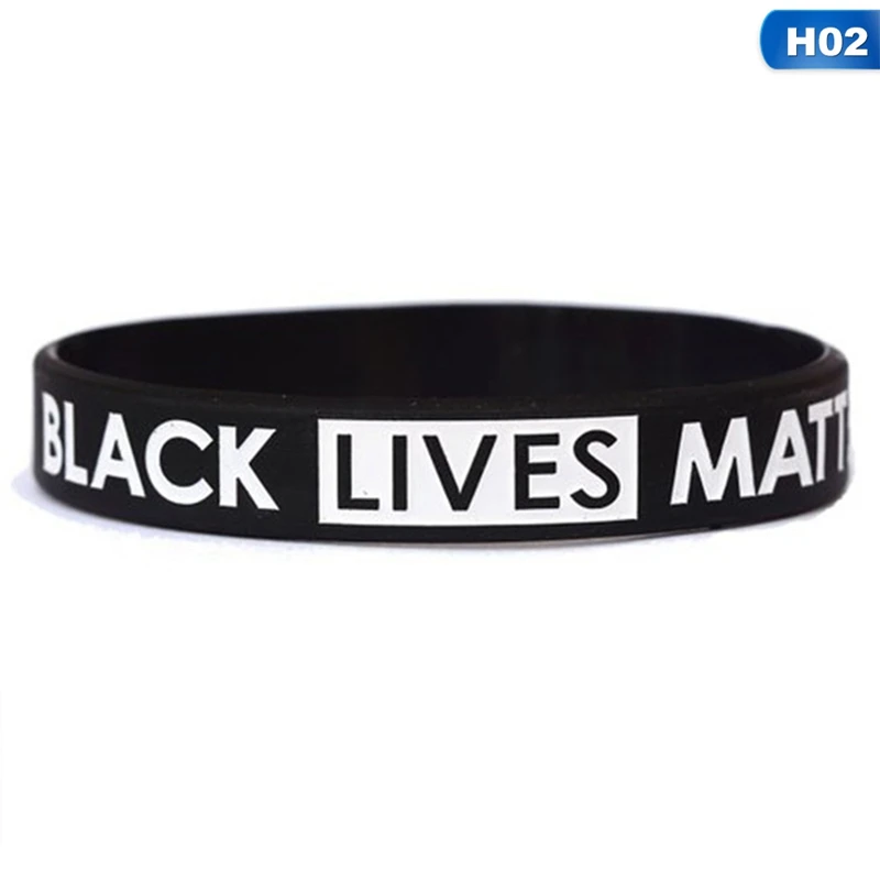 

1Pc Black BLUE LIVES MATTER Silica Gel Bracelets Silicone Bangles Men Women Jewelry