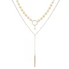 2020 корейское Модное Новое ожерелье, сексуальное простое уличное ожерелье ручной работы, с блестками, звездой, кисточкой, двумя ключицами, ожерелье Portagioielli