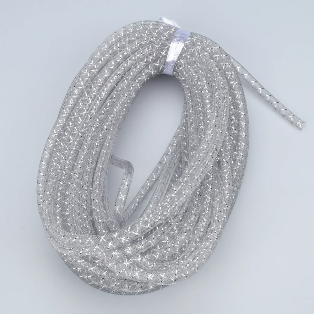 Сетчатый шнур диаметром 8 мм трубка для браслета разноцветная пластиковая