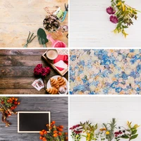 shengyongbao vinyl custom photography backdrops scenery flower and wooden planks photography background 191020 21 22 004