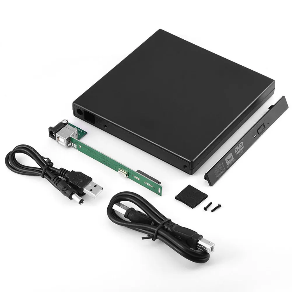 ПК USB 2 0 Корпус для DVD ноутбука cd rom 12 7 мм SATA Портативный диск 480 Мбит Настольный