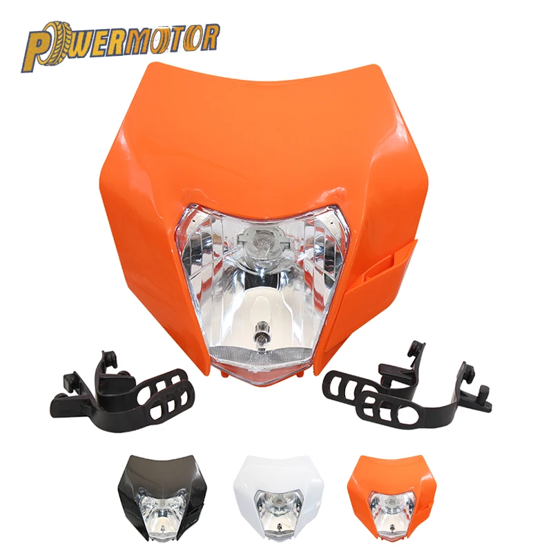 

Фары головного света PowerMotor для мотоцикла, белые Универсальные фары для внедорожника 2017 SX