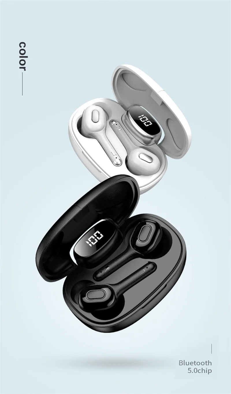 Bluetooth гарнитура, игровая гарнитура, беспроводные наушники, bluetooth наушники, наушники, fone de ouvido TWS Светодиодный дисплей питания