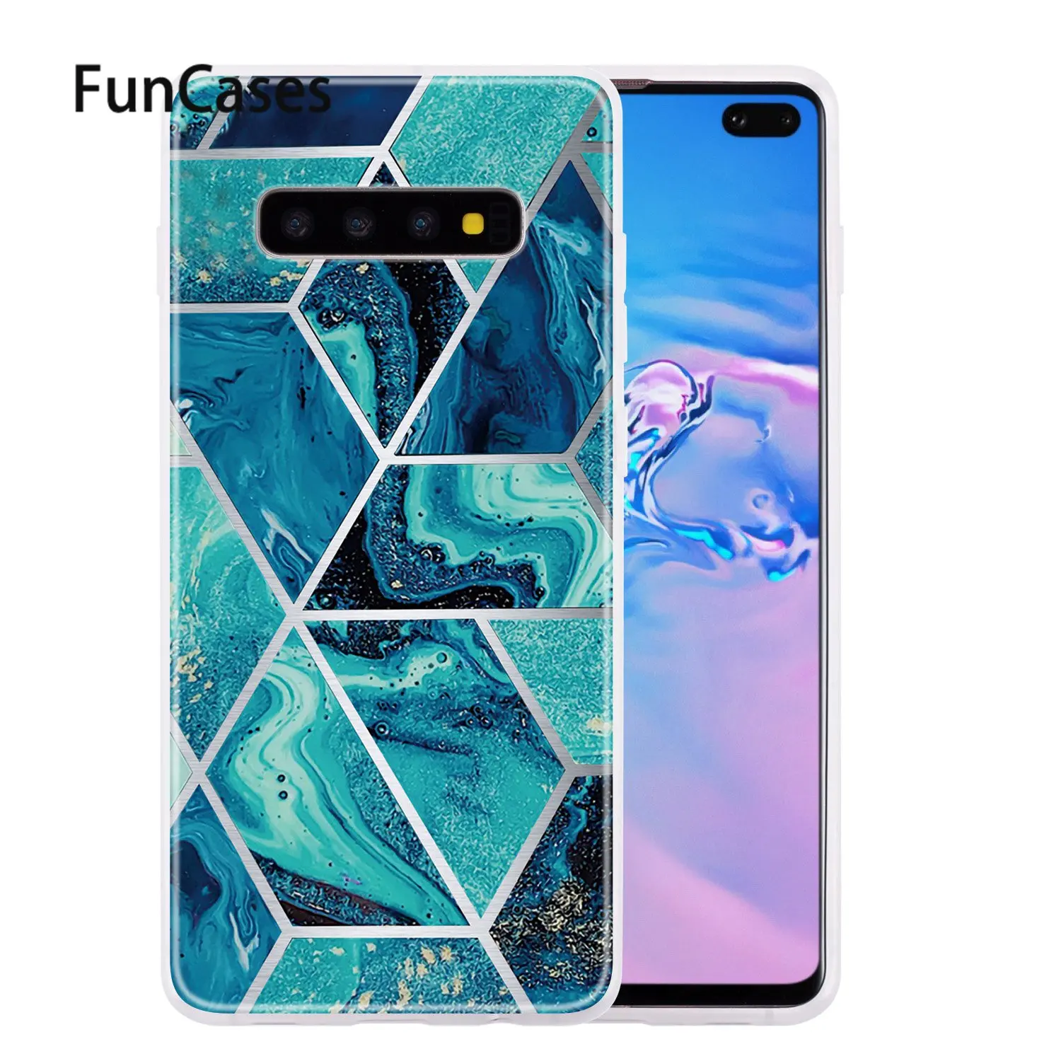 Модный мягкий силиконовый чехол для estuche Samsung S10 Plus полуоблегающие Чехлы Capa Galaxy